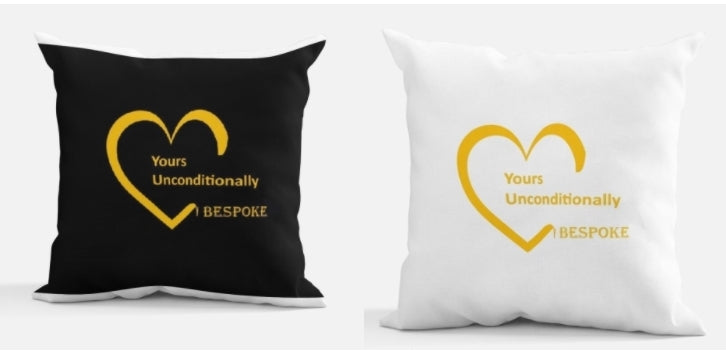 Yours Unconditionally Bespoke Cushion - Yellow