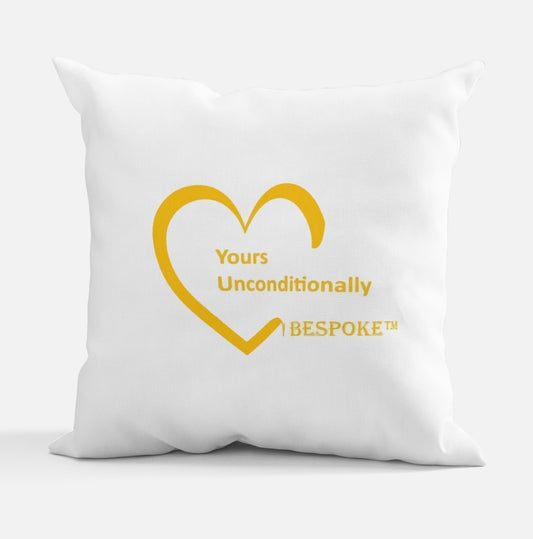 Yours Unconditionally Bespoke Cushion - Yellow