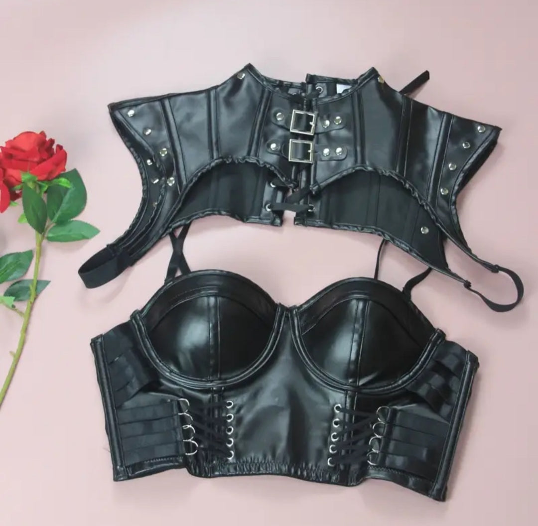 Bustier and Shoulder Bodysuit